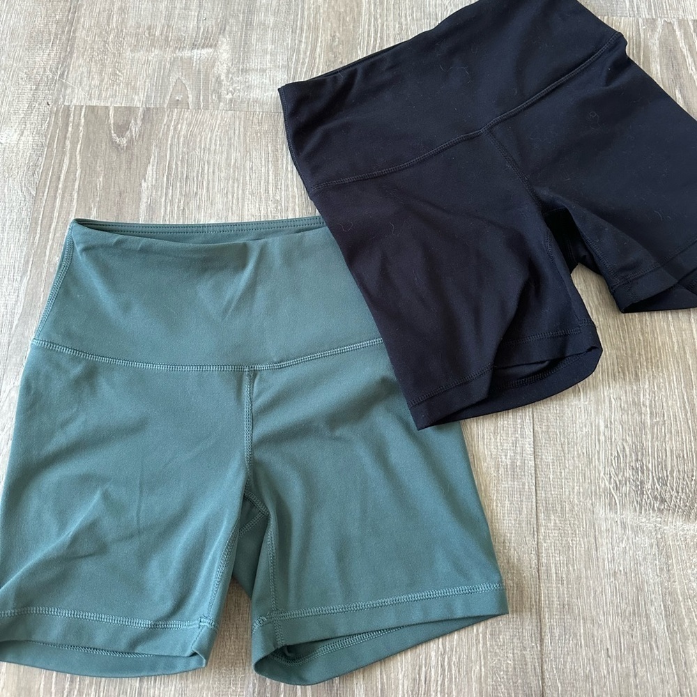 Size XS- Yogalicious Lux Yoga Biker Shorts- Black and Gray bundle